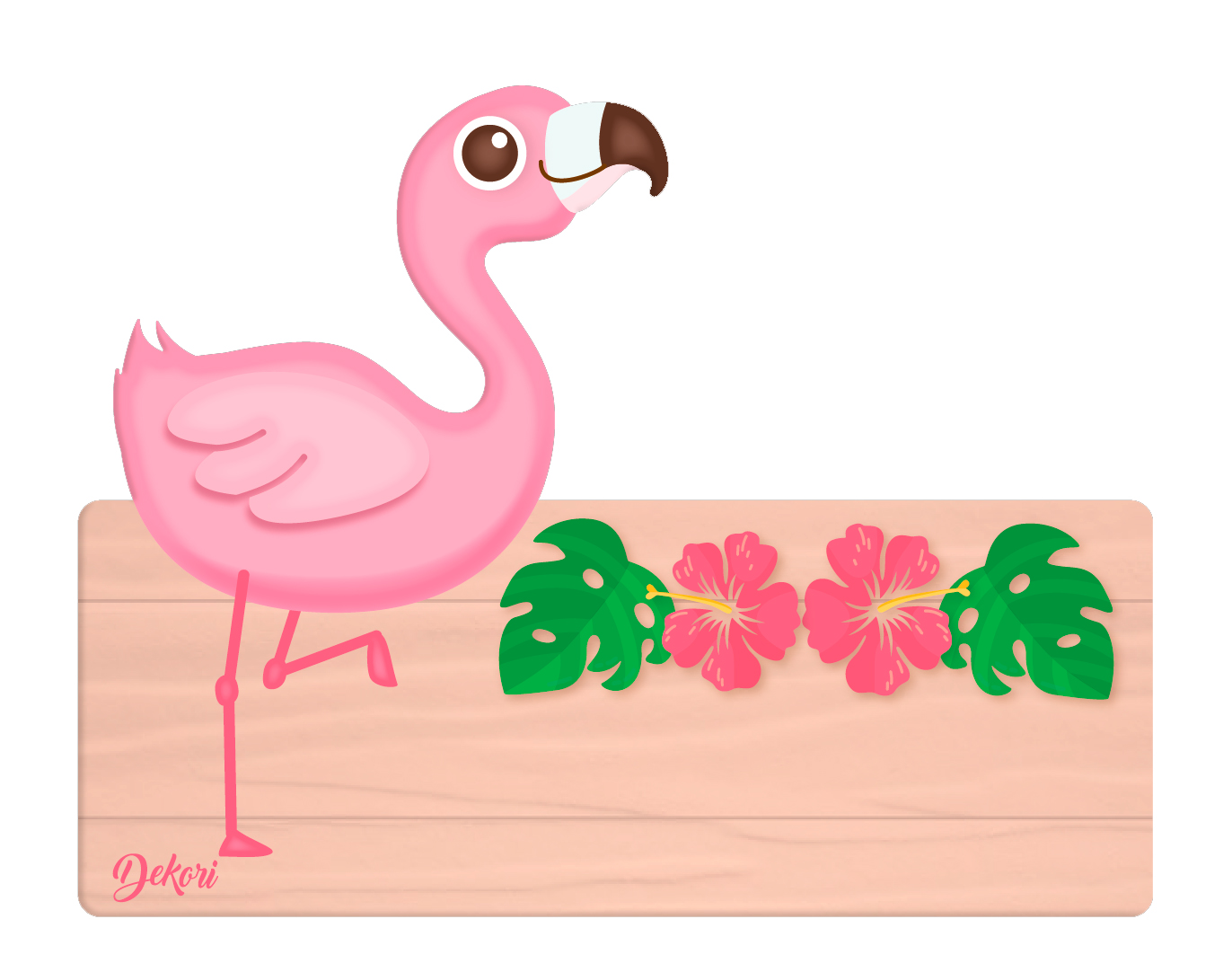 Dekori Flamingo naambord