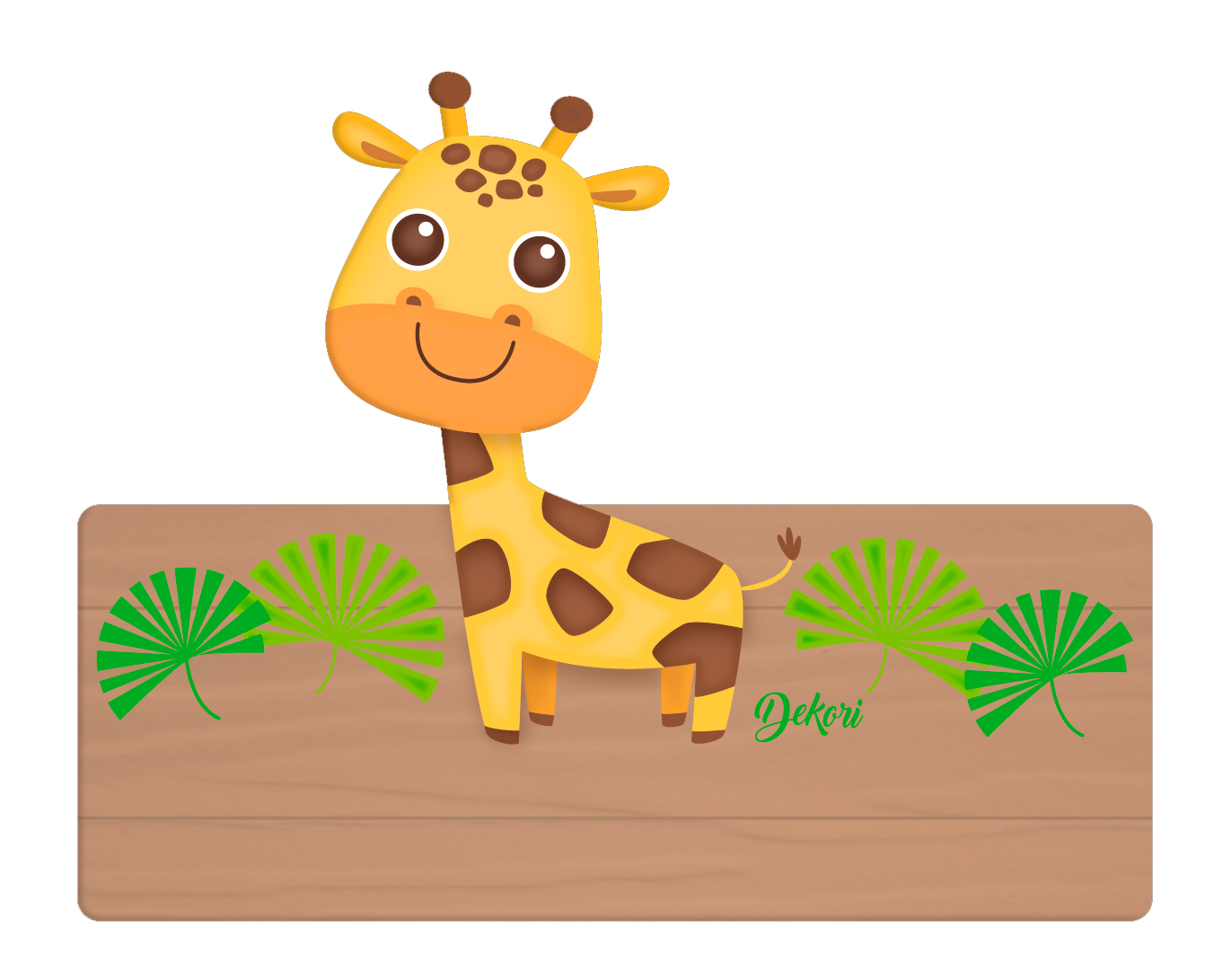 Dekori Giraffe naambord